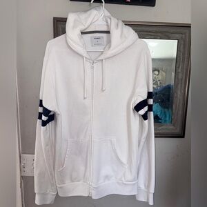 Old Navy White Zip-Up Hoodie